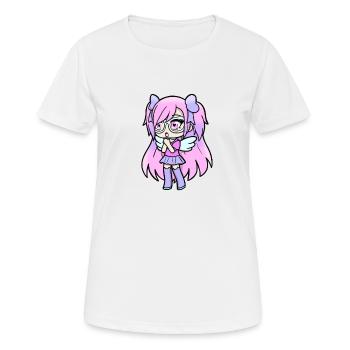 Rosa haariges süßes Mädchen in den Gläsern - Frauen T-Shirt atmungsaktiv - Weiß - Vorne - AI Model Female 172 dark (172cm)