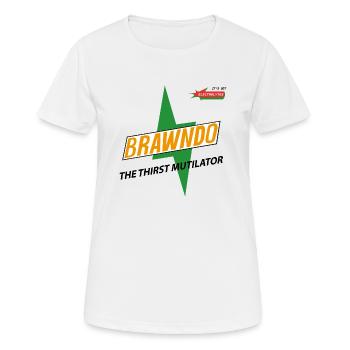 Brawndo, le mutilateur de la soif - T-shirt respirant Femme - blanc - Devant - AI Model Female 172 dark (172cm)