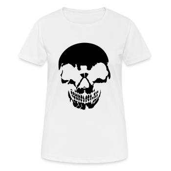 Skull - Frauen T-Shirt atmungsaktiv - Weiß - Vorne - AI Model Female 172 dark (172cm)