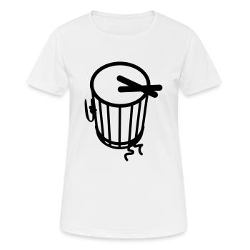 Doundounba - afrikanische Trommel - Frauen T-Shirt atmungsaktiv - Weiß - Vorne - AI Model Female 172 dark (172cm)