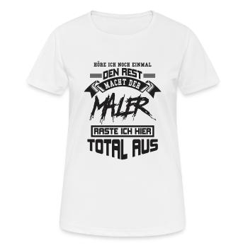 Maler - Frauen T-Shirt atmungsaktiv - Weiß - Vorne - AI Model Female 172 dark (172cm)