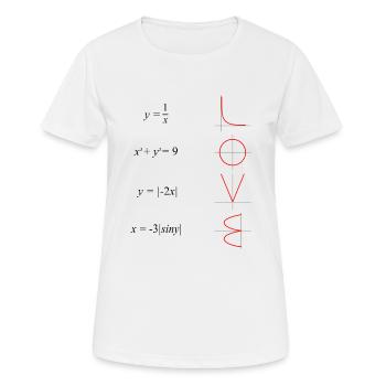 Alles, was Sie ist die Liebe Mathe brauchen - Frauen T-Shirt atmungsaktiv - Weiß - Vorne - AI Model Female 172 dark (172cm)
