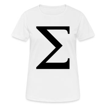 Sigma greek alphabet - Frauen T-Shirt atmungsaktiv - Weiß - Vorne - AI Model Female 172 dark (172cm)