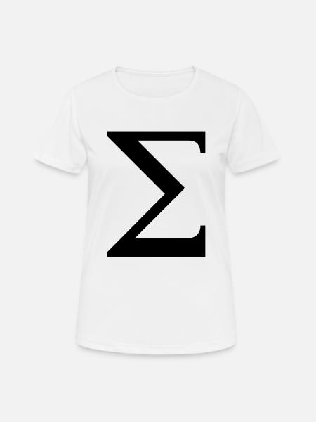 Sigma greek alphabet - Women's Breathable T-Shirt - white