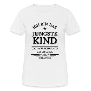 Ich bin das jüngste Kind - Frauen T-Shirt atmungsaktiv - Weiß - Vorne - AI Model Female 172 dark (172cm)