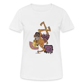Breakdance Mummy - Frauen T-Shirt atmungsaktiv - Weiß - Vorne - AI Model Female 172 dark (172cm)