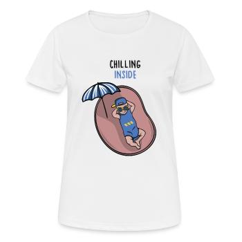 Pregnancy design Male - Boy - Baby - Women's Breathable T-Shirt - white - Front - AI Model Female 172 dark (172cm)