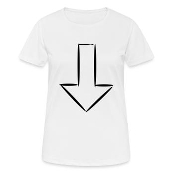 Pfeil - Frauen T-Shirt atmungsaktiv - Weiß - Vorne - AI Model Female 172 dark (172cm)