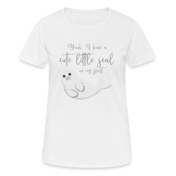 Phoque phoque - T-shirt respirant Femme - blanc - Devant - AI Model Female 172 dark (172cm)