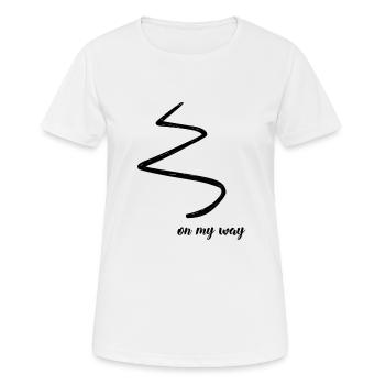 on my way - Women's Breathable T-Shirt - white - Front - AI Model Female 172 dark (172cm)