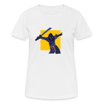 Ninja Graphic 🏆 Drawing Ninjaschwert Picture Beautiful - T-shirt respirant Femme - blanc - Devant - AI Model Female 172 dark (172cm)