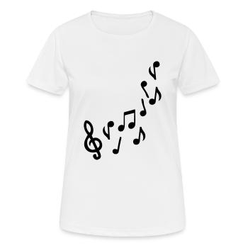 note de musique - T-shirt respirant Femme - blanc - Devant - AI Model Female 172 dark (172cm)