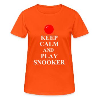 snooker - Women's Breathable T-Shirt - neon orange - Front - AI Model Female 172 dark (172cm)