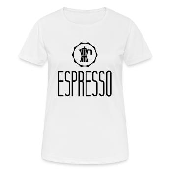 espresso - Frauen T-Shirt atmungsaktiv - Weiß - Vorne - AI Model Female 172 dark (172cm)