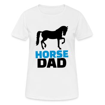Horse Dad - T-shirt respirant Femme - blanc - Devant - AI Model Female 172 dark (172cm)