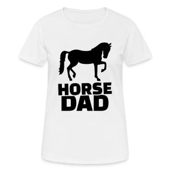Horse Dad - T-shirt respirant Femme - blanc - Devant - AI Model Female 172 dark (172cm)