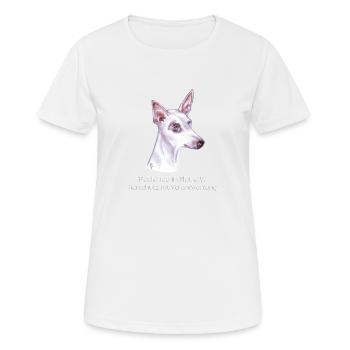 PiN - Tierschutz mit Verantwortung - Frauen T-Shirt atmungsaktiv - Weiß - Vorne - AI Model Female 172 dark (172cm)