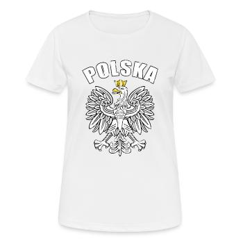 poland coat of arms - Frauen T-Shirt atmungsaktiv - Weiß - Vorne - AI Model Female 172 dark (172cm)