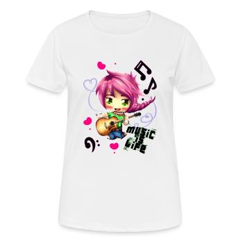 Music is life - Women's Breathable T-Shirt - white - Front - AI Model Female 172 dark (172cm)