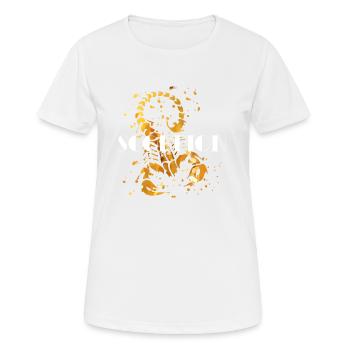 Skorpion - Frauen T-Shirt atmungsaktiv - Weiß - Vorne - AI Model Female 172 dark (172cm)