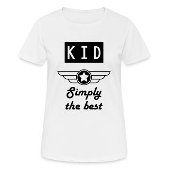 adolescent / enfant / ado / adolescente - T-shirt respirant Femme - blanc - Devant - AI Model Female 172 dark (172cm)