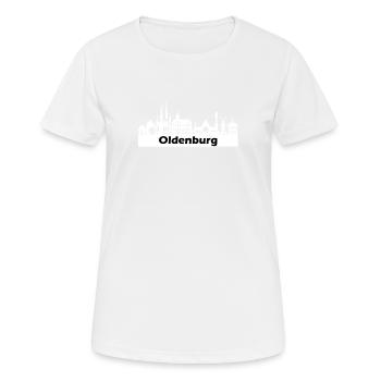 Oldenburg + Skyline blanc - T-shirt respirant Femme - blanc - Devant - AI Model Female 172 dark (172cm)