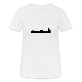 Braunschweig skyline black - Women's Breathable T-Shirt - white - Front - AI Model Female 172 dark (172cm)