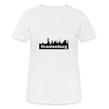 Oranienburg + skyline - T-shirt respirant Femme - blanc - Devant - AI Model Female 172 dark (172cm)