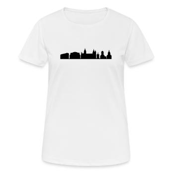 Skyline de Mayence - T-shirt respirant Femme - blanc - Devant - AI Model Female 172 dark (172cm)