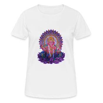 Ganesha 1 - T-shirt respirant Femme - blanc - Devant - AI Model Female 172 dark (172cm)