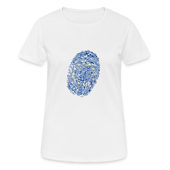 Europa Fingerabdruck - Frauen T-Shirt atmungsaktiv - Weiß - Vorne - AI Model Female 172 dark (172cm)