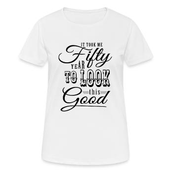 50th Birthday - Women's Breathable T-Shirt - white - Front - AI Model Female 172 dark (172cm)