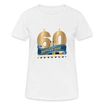 60th Birthday - Women's Breathable T-Shirt - white - Front - AI Model Female 172 dark (172cm)