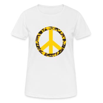 Friedenszeichen - Frauen T-Shirt atmungsaktiv - Weiß - Vorne - AI Model Female 172 dark (172cm)