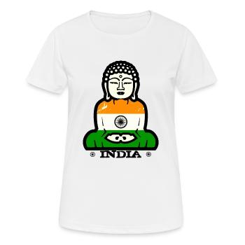 Inde - T-shirt respirant Femme - blanc - Devant - AI Model Female 172 dark (172cm)