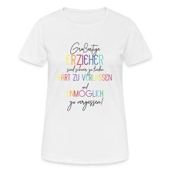 Abschied Erzieher - Frauen T-Shirt atmungsaktiv - Weiß - Vorne - AI Model Female 172 dark (172cm)