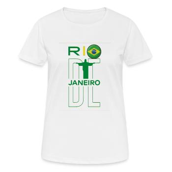 Rio de janeiro - T-shirt respirant Femme - blanc - Devant - AI Model Female 172 dark (172cm)
