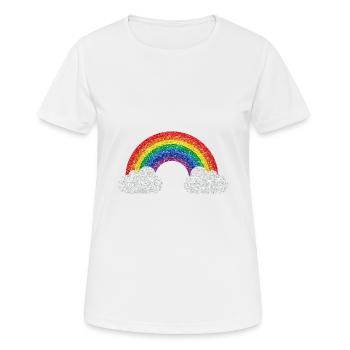 Glitter Rainbow - Women's Breathable T-Shirt - white - Front - AI Model Female 172 dark (172cm)