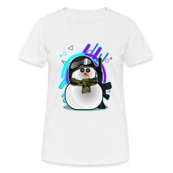 military snowman - Women's Breathable T-Shirt - white - Front - AI Model Female 172 dark (172cm)