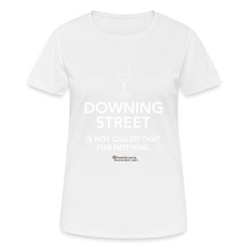 Downing Street - Frauen T-Shirt atmungsaktiv - Weiß - Vorne - AI Model Female 172 dark (172cm)
