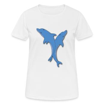 Delphine - Frauen T-Shirt atmungsaktiv - Weiß - Vorne - AI Model Female 172 dark (172cm)