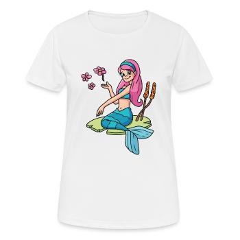 Mermaid - Women's Breathable T-Shirt - white - Front - AI Model Female 172 dark (172cm)