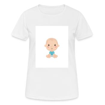 baby, kind, klein, Neugeborenes, - Frauen T-Shirt atmungsaktiv - Weiß - Vorne - AI Model Female 172 dark (172cm)