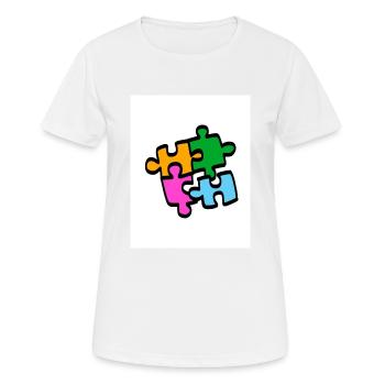 Fun, colors, games, puzzles - Women's Breathable T-Shirt - white - Front - AI Model Female 172 dark (172cm)