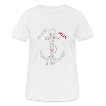 Anchor Lesumer Schriftzug - Frauen T-Shirt atmungsaktiv - Weiß - Vorne - AI Model Female 172 dark (172cm)