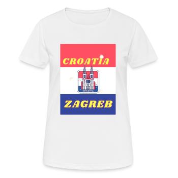 Croatia Zagreb - Frauen T-Shirt atmungsaktiv - Weiß - Vorne - AI Model Female 172 dark (172cm)