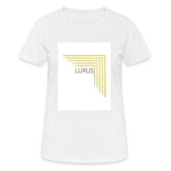 Luxus - Frauen T-Shirt atmungsaktiv - Weiß - Vorne - AI Model Female 172 dark (172cm)