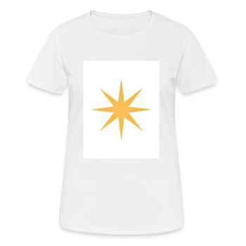 Star - Frauen T-Shirt atmungsaktiv - Weiß - Vorne - AI Model Female 172 dark (172cm)