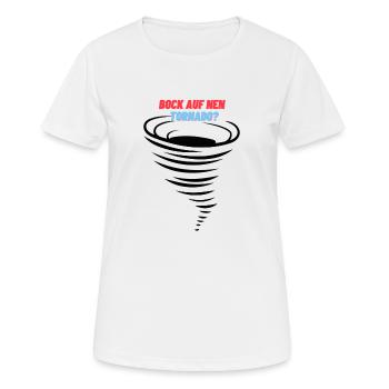Tornado - Frauen T-Shirt atmungsaktiv - Weiß - Vorne - AI Model Female 172 dark (172cm)