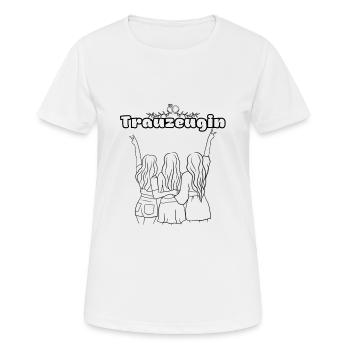 Trauzeugin - Frauen T-Shirt atmungsaktiv - Weiß - Vorne - AI Model Female 172 dark (172cm)